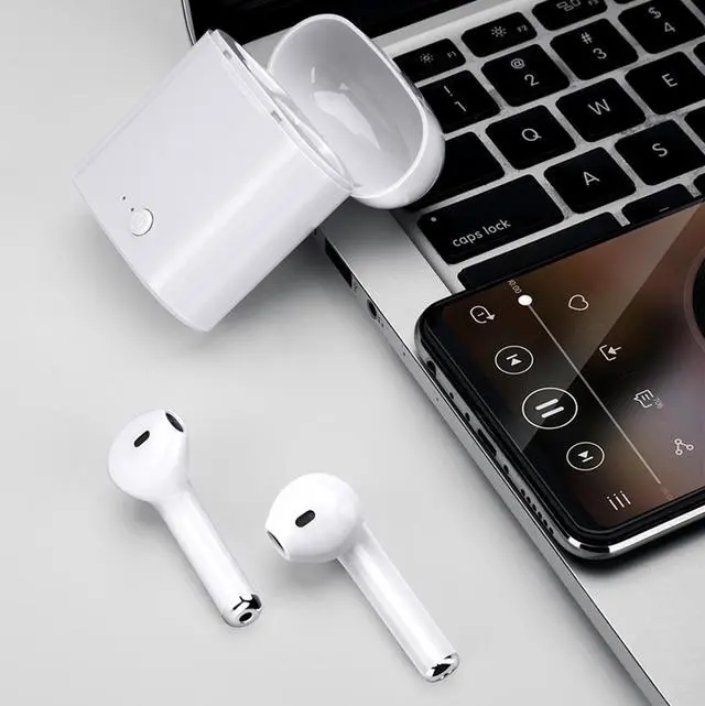 Alt view image 6 of 7 - i7s tws Headphones Bluetooth 5.0 Earphones Wireless Headsets Stereo Bass Earbuds In-ear Sport Waterproof Headphone