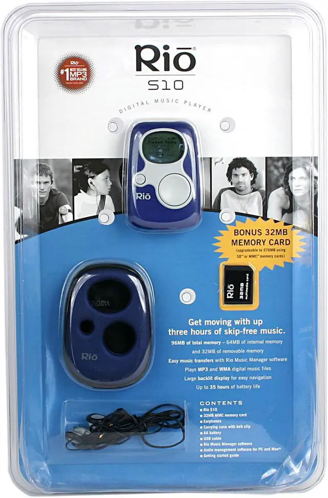 Alt view image 3 of 3 - Rio Purple 64MB MP3 Player 90260384