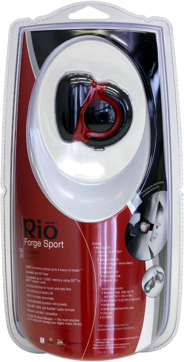 Alt view image 3 of 3 - Rio Red 128MB MP3 Player Forge