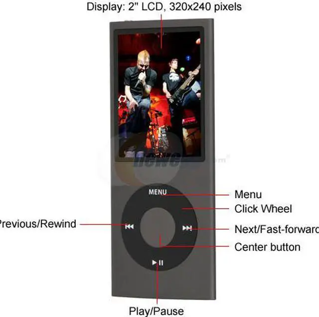 Alt view image 4 of 14 - Apple iPod nano (4th Gen) 2.0" Black 16GB MP3 / MP4 Player MB918LL/A
