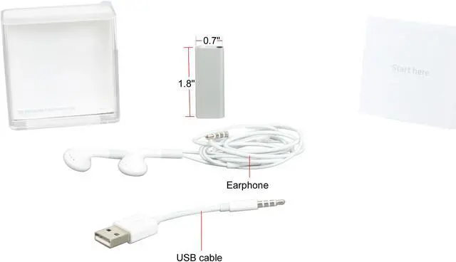 Alt view image 11 of 11 - Apple iPod shuffle (3rd Gen) Silver MP3 Player MB867LL/A