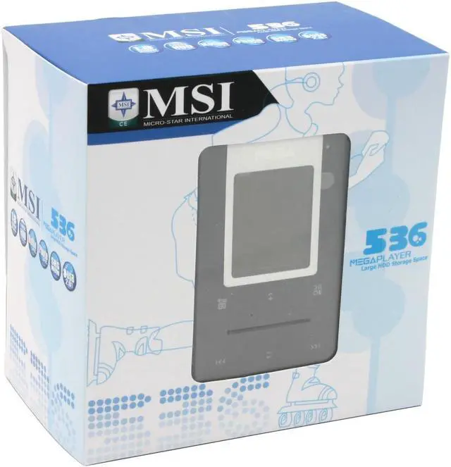 Alt view image 10 of 10 - MSI Gray 4GB MP3 Player MEGA Player 536