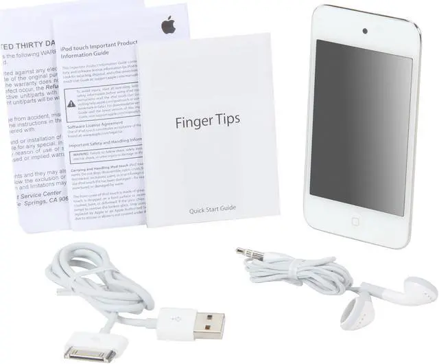 Alt view image 7 of 7 - Apple iPod touch 3.5" White 8GB MP3 / MP4 Player MD057LL/A