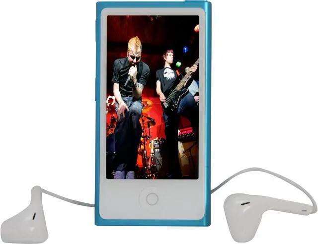 Alt view image 2 of 9 - Apple iPod nano (7th Gen) 2.5" Blue 16GB MP3 Player MD477LL/A