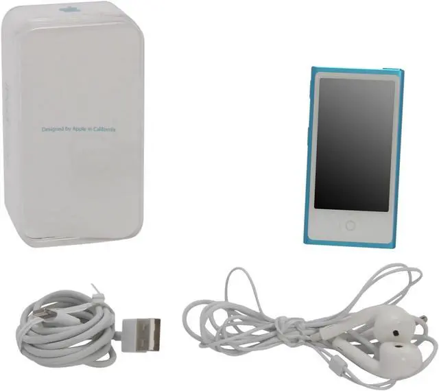 Alt view image 9 of 9 - Apple iPod nano (7th Gen) 2.5" Blue 16GB MP3 Player MD477LL/A