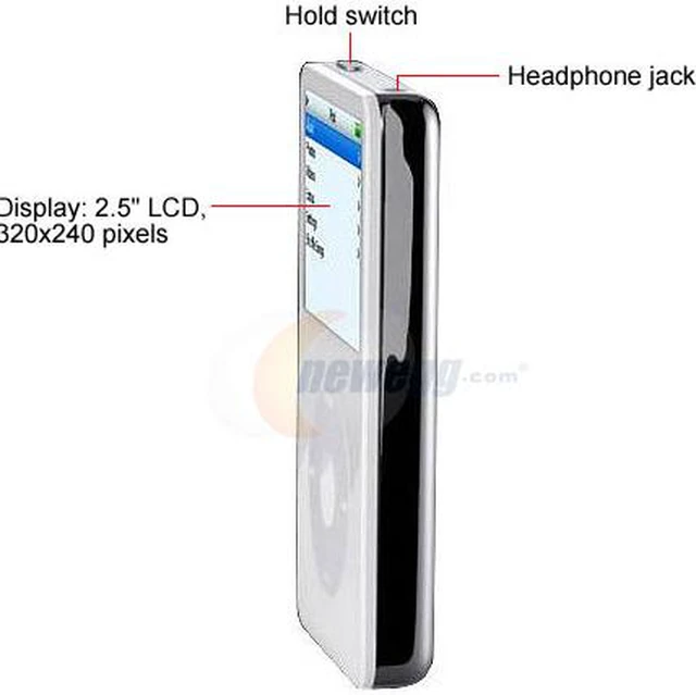 Alt view image 6 of 9 - Apple iPod video 2.5" White 60GB MP3 / MP4 Player MA003LL/A