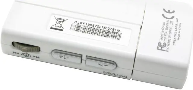 Alt view image 5 of 9 - Creative MuVo White 2GB MP3 Player V 100