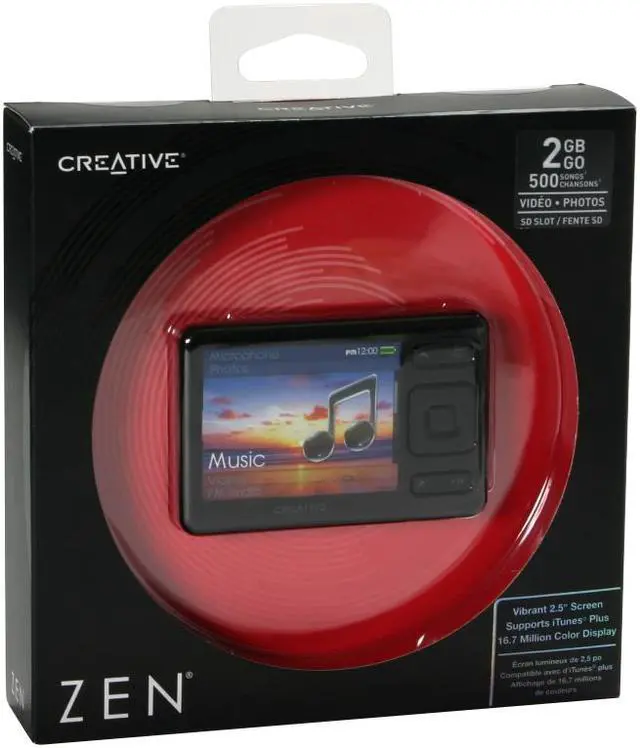 Alt view image 12 of 12 - Creative ZEN 2.5" Black 2GB MP3 / MP4 Player