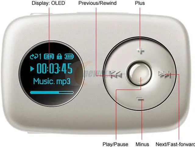 Alt view image 2 of 6 - Creative 70PF233009001 Zen Stone Plus 2GB MP3 Player with FM Radio and Speaker