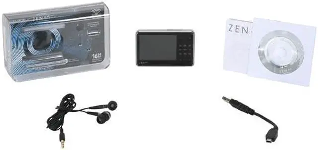 Alt view image 12 of 12 - Creative ZEN X-Fi 2.5" Black 16GB MP3 / MP4 Player With Wireless LAN