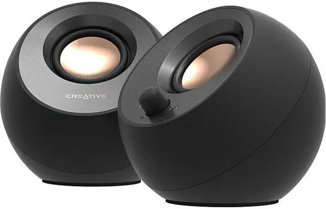 Alt view image 2 of 7 - Creative Pebble V3 2.0 Bluetooth Speaker System - 8 W RMS - Black - Desktop - 100 Hz to 17 kHz - USB