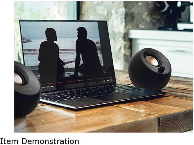 Alt view image 5 of 7 - Creative Pebble V3 2.0 Bluetooth Speaker System - 8 W RMS - Black - Desktop - 100 Hz to 17 kHz - USB