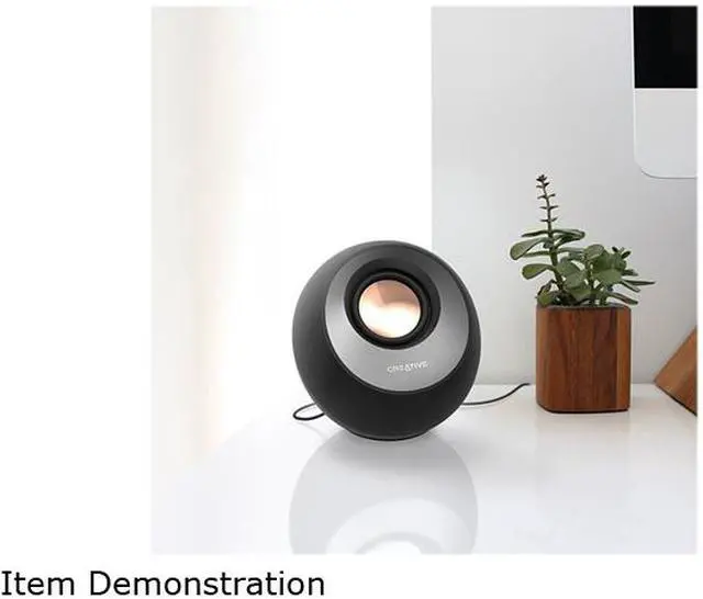 Alt view image 7 of 7 - Creative Pebble V3 2.0 Bluetooth Speaker System - 8 W RMS - Black - Desktop - 100 Hz to 17 kHz - USB