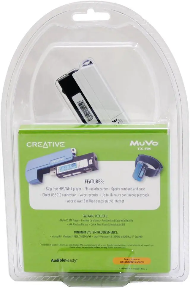 Alt view image 4 of 4 - Creative Black/White 256MB MP3 Player 73PD051100000