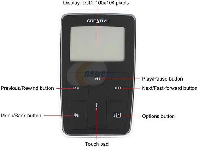 Alt view image 4 of 9 - Creative ZEN Micro Black 6GB MP3 Player