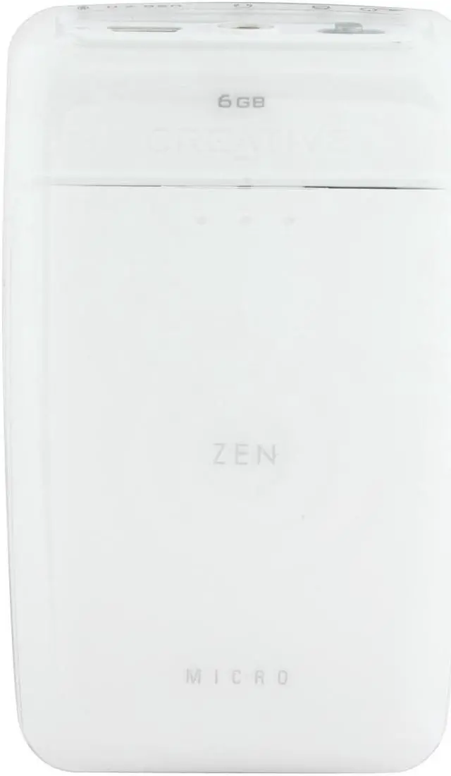 Alt view image 6 of 9 - Creative ZEN Micro Black 6GB MP3 Player