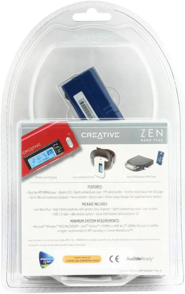 Alt view image 3 of 4 - Creative ZEN Nano Plus Blue 1GB MP3 Player
