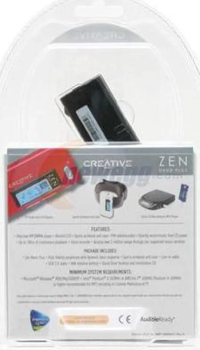Alt view image 4 of 4 - Creative ZEN Nano Plus Black 1GB MP3 Player
