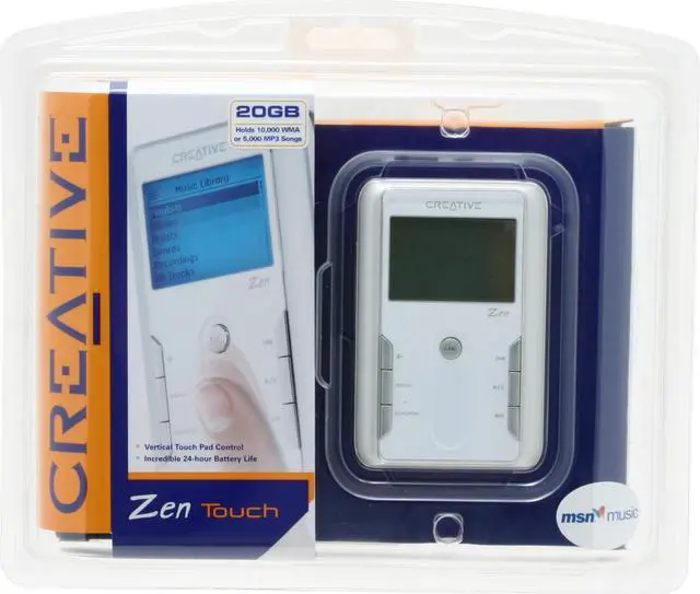 Alt view image 2 of 3 - Creative White 20GB MP3 Player 70PF099000010