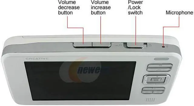 Alt view image 4 of 11 - Creative ZEN Vision 3.7" White 30GB MP3 / MP4 Player