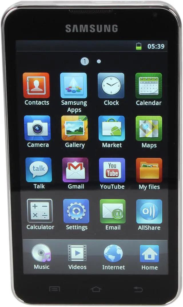 Main image of SAMSUNG Galaxy 5" White/Black 8GB Android Player YP-G70CWY