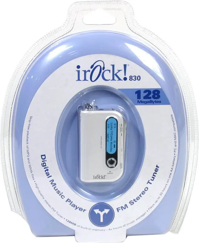 Alt view image 7 of 8 - irOck! White 128MB MP3 Player irock! 830