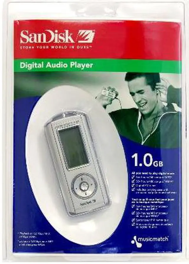 Alt view image 3 of 3 - SanDisk Silver 1GB MP3 Player SDMX1-1024-A18