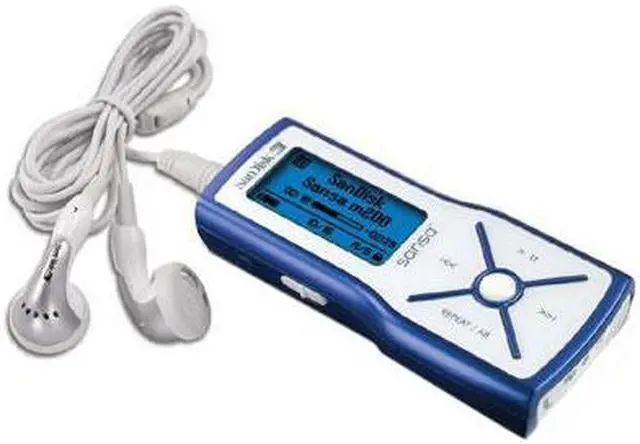 Alt view image 2 of 4 - SanDisk Sansa m200 Blue 512MB MP3 Player Sansa m230