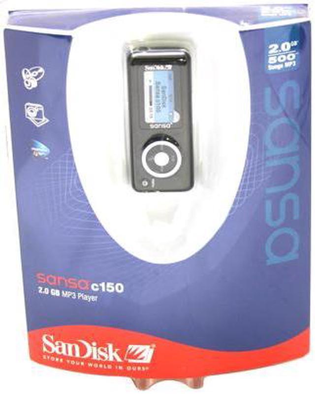 Alt view image 3 of 3 - SanDisk Sansa c100 1.21" Black 2GB MP3 Player Sansa c150