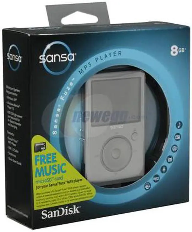 Alt view image 4 of 4 - SanDisk Sansa Fuze 1.9" Silver 8GB MP3 / MP4 Player