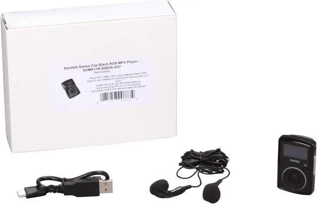 Alt view image 6 of 6 - SanDisk Sansa Clip 1.0" Black 8GB MP3 Player