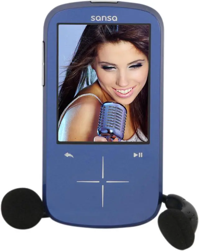 Alt view image 2 of 9 - SanDisk Sansa Fuze+ 2.4" Blue 4GB MP3 / MP4 Player SDMX20R-004GB-A57