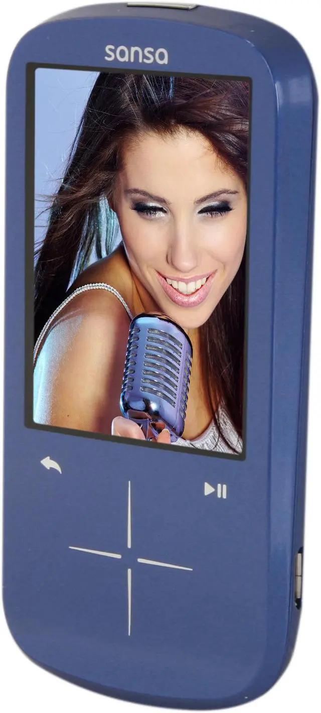 Alt view image 3 of 9 - SanDisk Sansa Fuze+ 2.4" Blue 4GB MP3 / MP4 Player SDMX20R-004GB-A57
