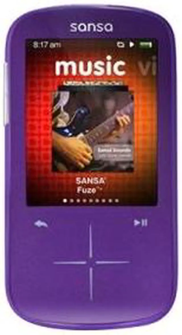 Alt view image 2 of 3 - SanDisk Sansa Fuze+ 2.4" Purple 8GB MP3 / MP4 Player SDMX20R-008GI-A57