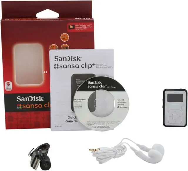 Alt view image 9 of 9 - SanDisk Sansa Clip+ 1.0" White 4GB MP3 Player SDMX18R-004GW-A57