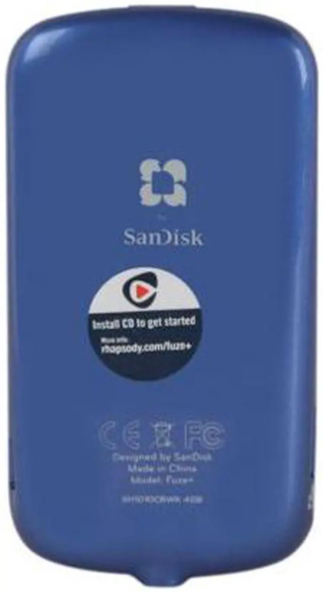 Alt view image 4 of 8 - SanDisk Sansa Fuze+ 2.4" Blue 4GB MP3 Player