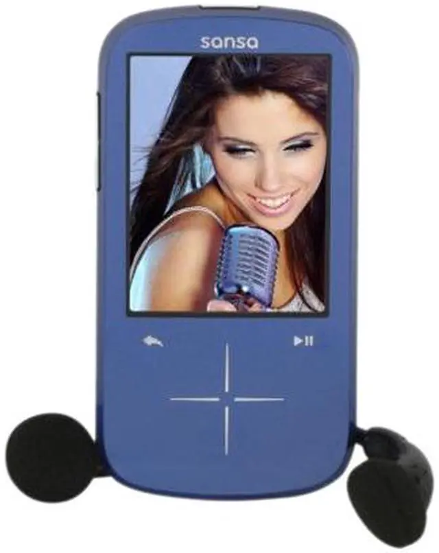 Alt view image 2 of 8 - SanDisk Sansa Fuze+ 2.4" Blue 4GB MP3 Player