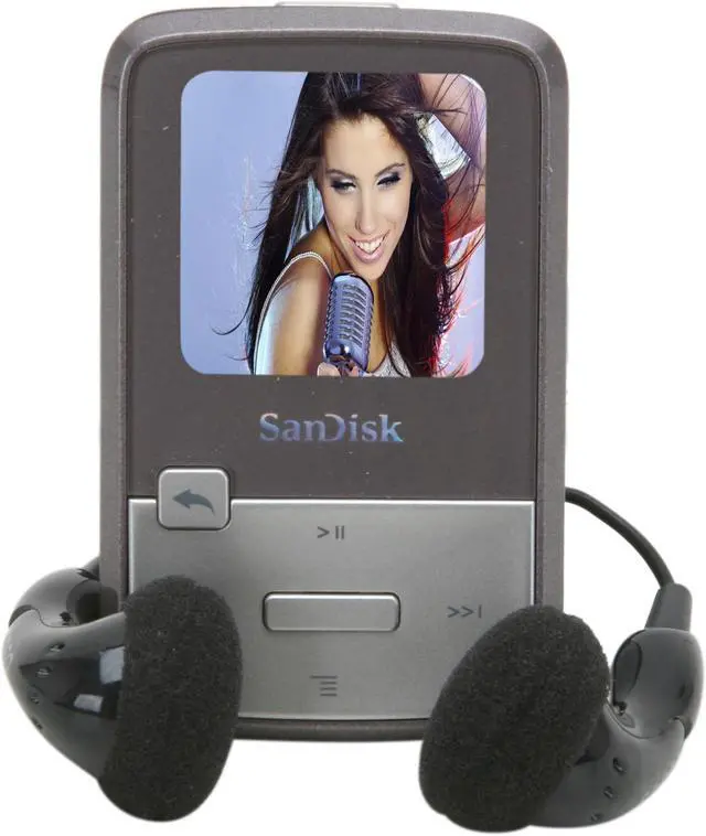 Alt view image 2 of 8 - SanDisk Sansa Clip Zip 1.1" Gray 4GB MP3 Player SDMX22-004G-A57G
