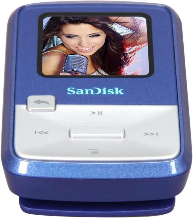 Alt view image 3 of 8 - SanDisk Sansa Clip Zip 1.1" Blue 4GB MP3 Player SDMX22-004G-A57B