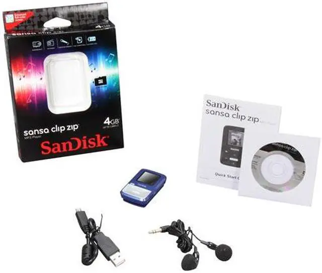 Alt view image 8 of 8 - SanDisk Sansa Clip Zip 1.1" Blue 4GB MP3 Player SDMX22-004G-A57B