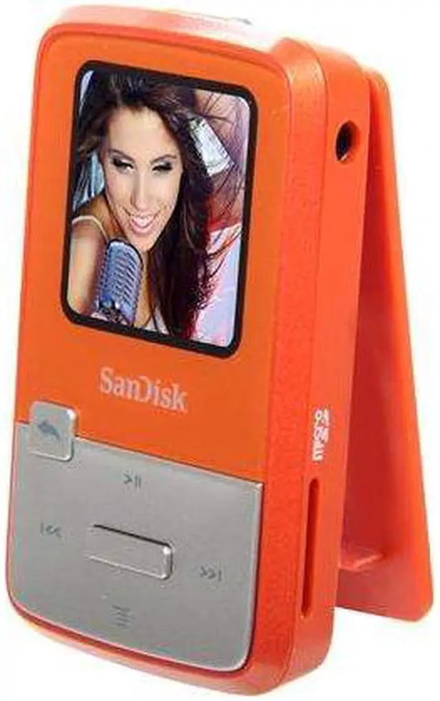 Alt view image 3 of 8 - SanDisk Sansa Clip Zip 1.1" Orange 4GB MP3 Player SDMX22-004G-A57O
