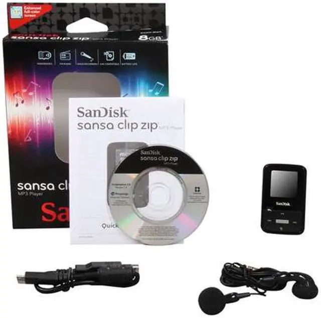 Alt view image 7 of 7 - SanDisk Sansa Clip Zip 1.1" Black 8GB MP3 Player SDMX22-008G-A57K
