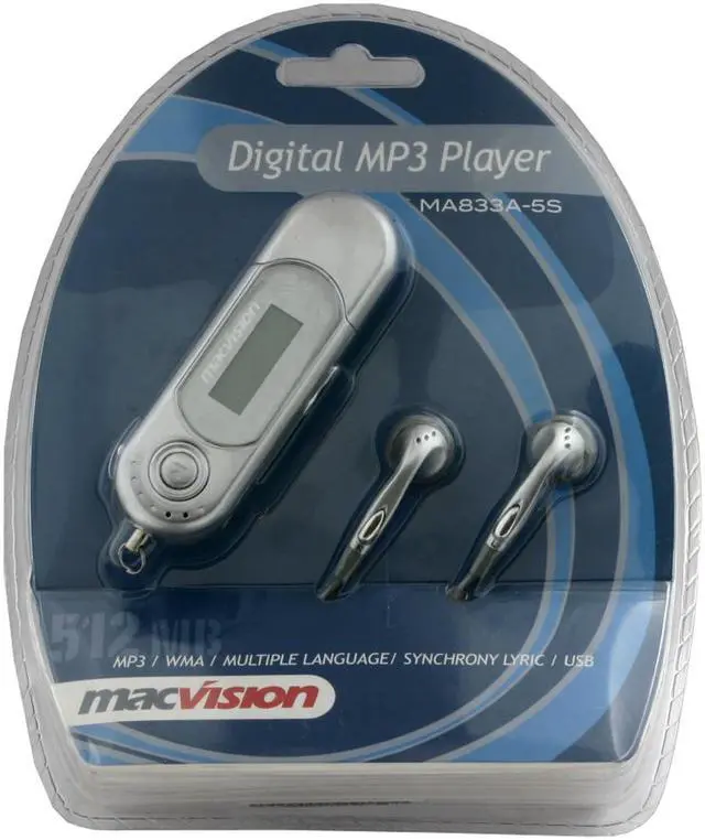 Alt view image 3 of 4 - macvision Silver 512MB MP3 Player MA833A-5S