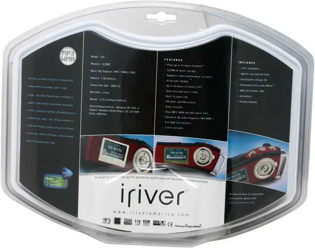 Alt view image 2 of 3 - iRiver T10 Red 512MB MP3 Player T10512MB