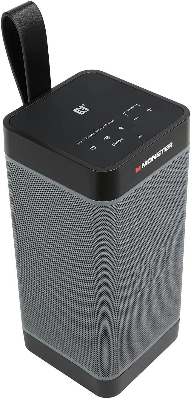 Alt view image 4 of 5 - Monster Cable BTW318 Tower of Music 3-Way Wireless Water Resistant Speaker