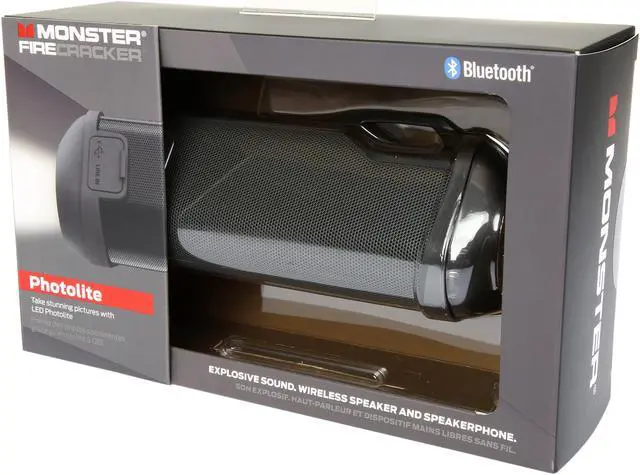 Alt view image 4 of 4 - Monster Firecracker High Definition Bluetooth Speaker - Multilingual - Black
