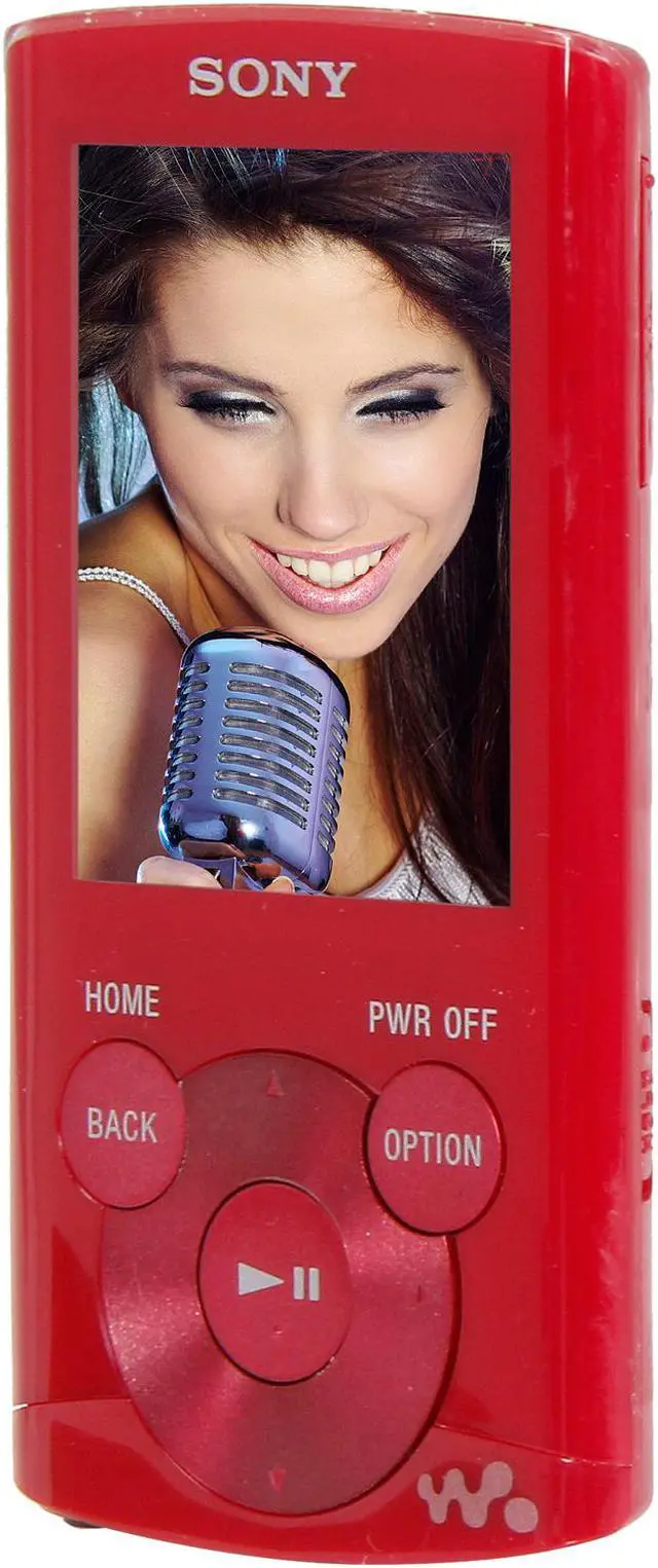 Alt view image 2 of 7 - Sony Walkman NWZ-E364 8GB Digital Media Player, Red - NWZ-E364RED