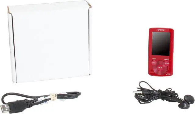 Alt view image 7 of 7 - Sony Walkman NWZ-E364 8GB Digital Media Player, Red - NWZ-E364RED