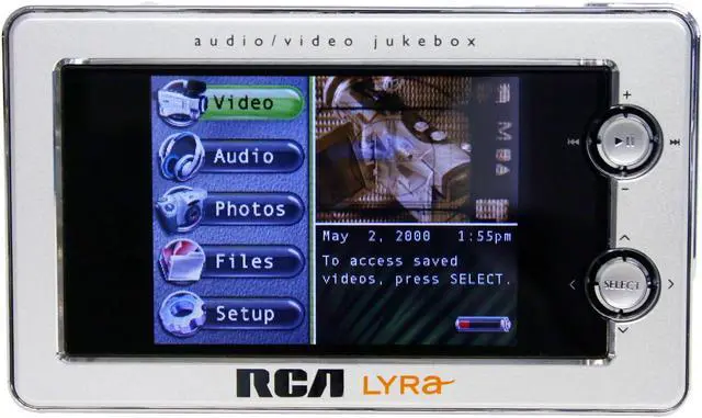 Alt view image 2 of 8 - RCA 3.5" Silver 20GB MP3 / MP4 Player RD2780