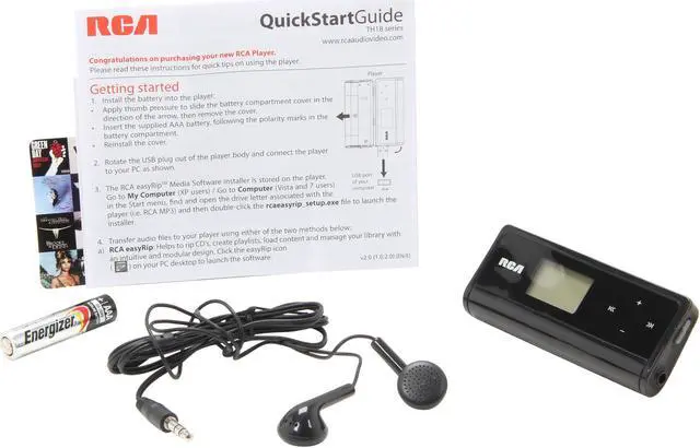 Alt view image 5 of 6 - RCA Black 4GB MP3 Player TH1814